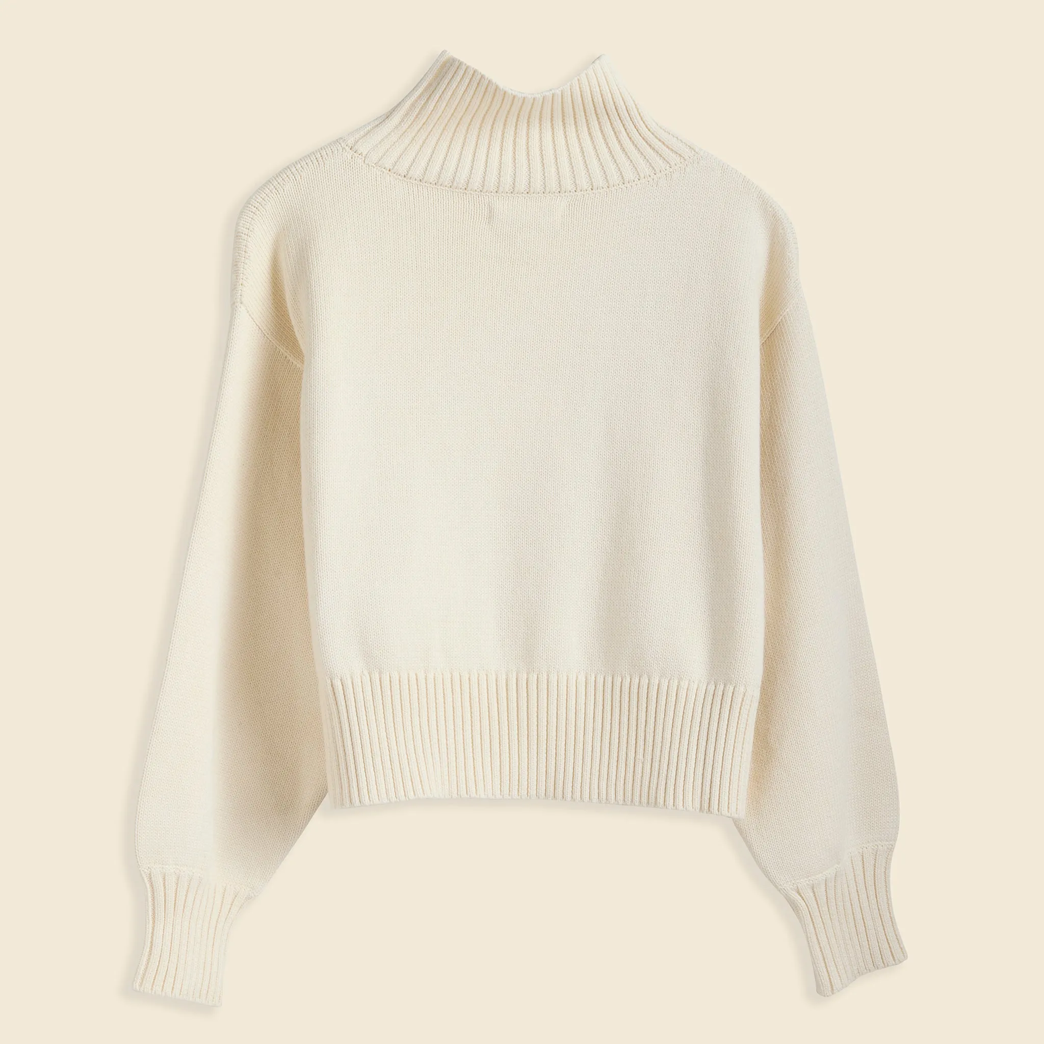 Crop Turtleneck - Ivory