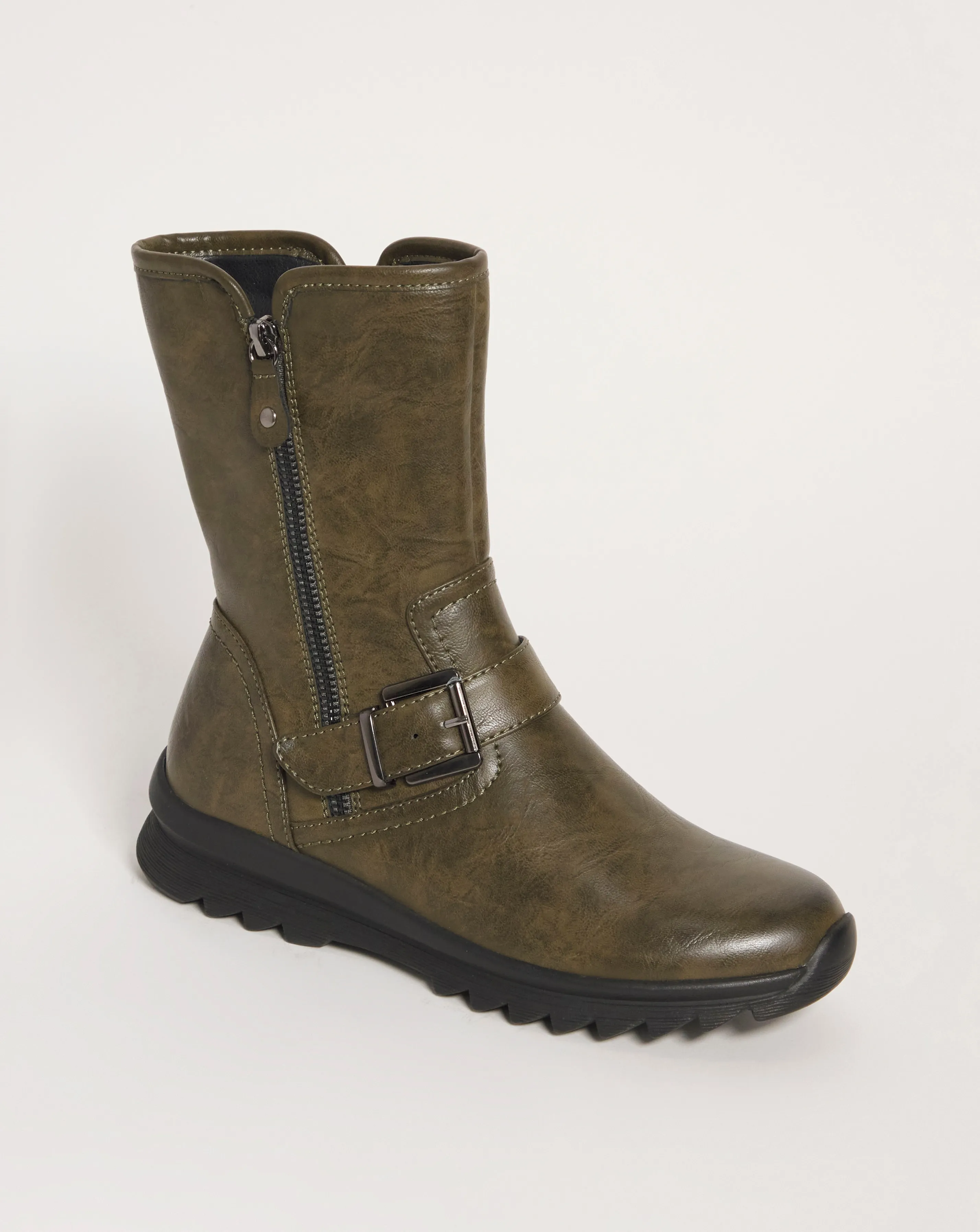 Cushion Walk Casual Boot with Side Zip Detail EEE Fit