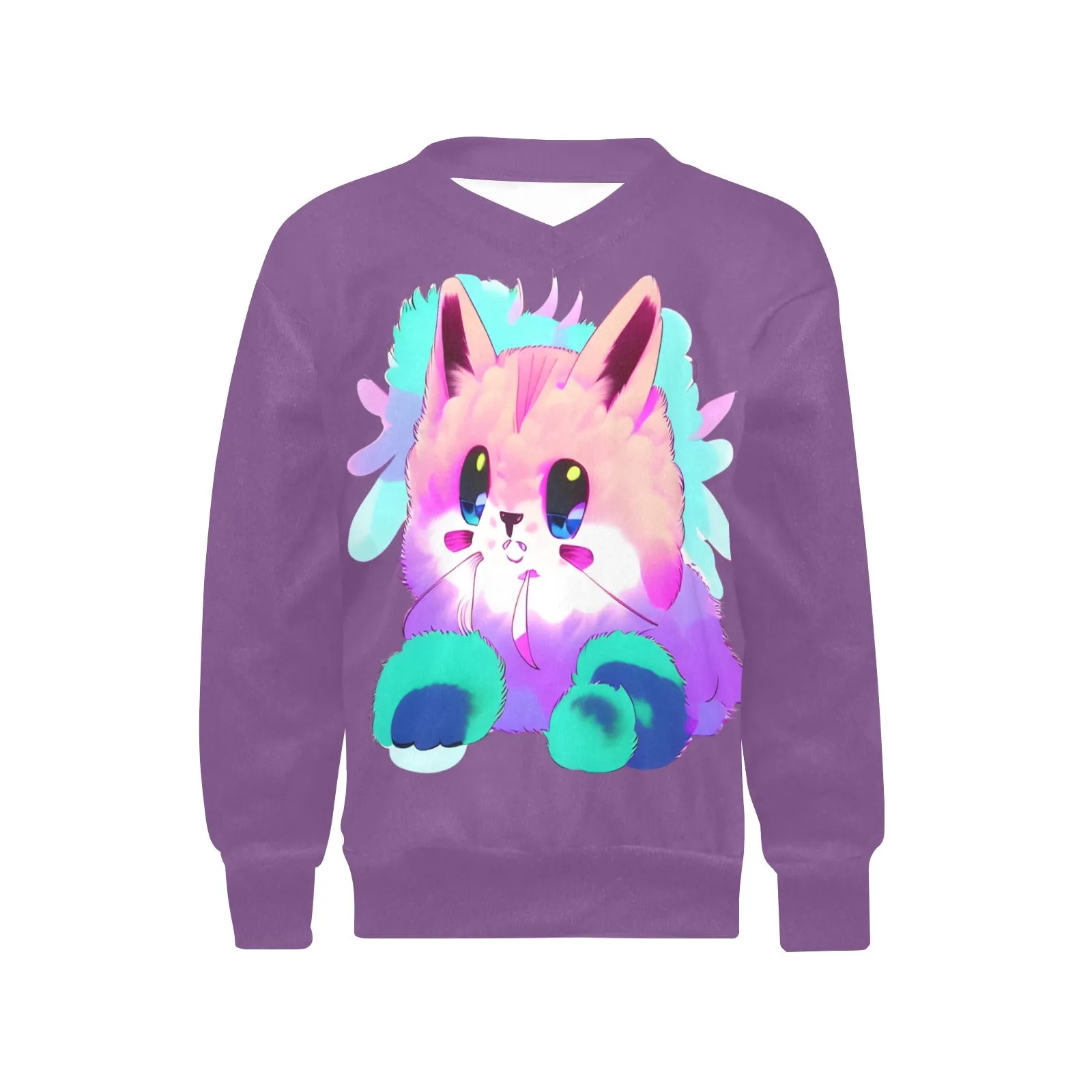 Cute Girls Anime Furry Kitten Graphic Top