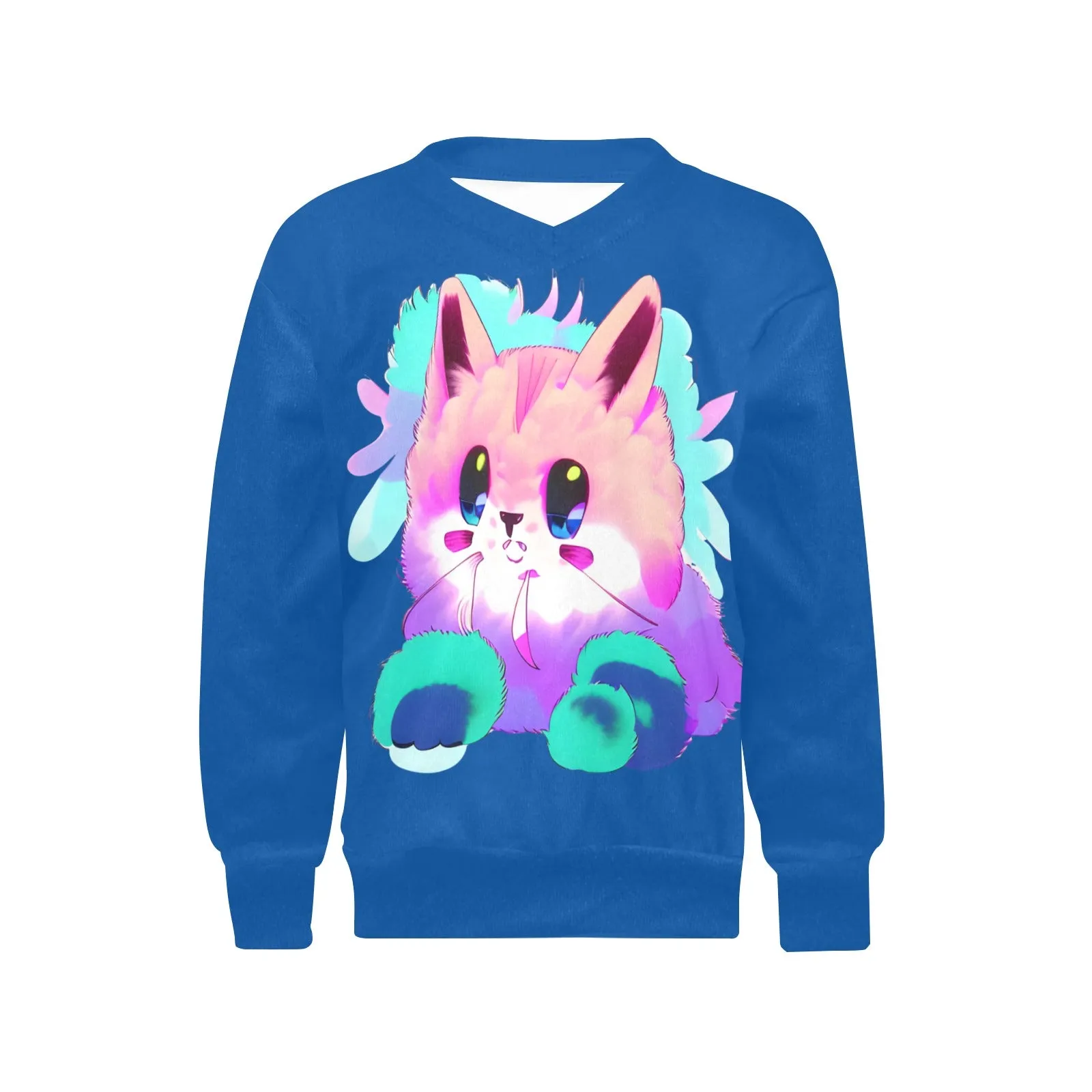 Cute Girls Anime Furry Kitten Graphic Top