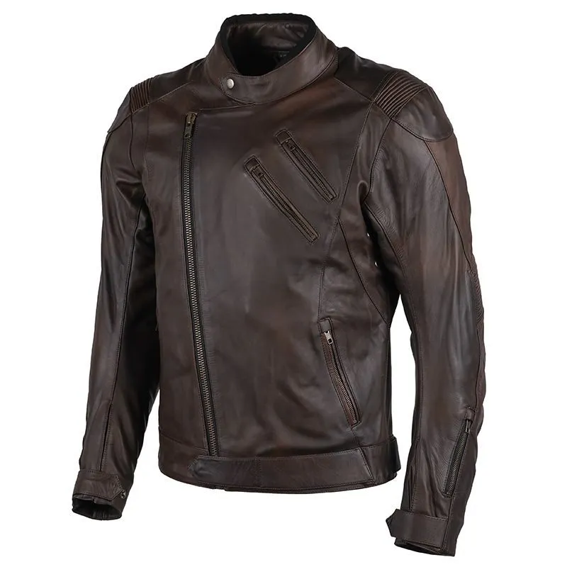 Dark Brown Leather Jacket for the Modern Gentleman