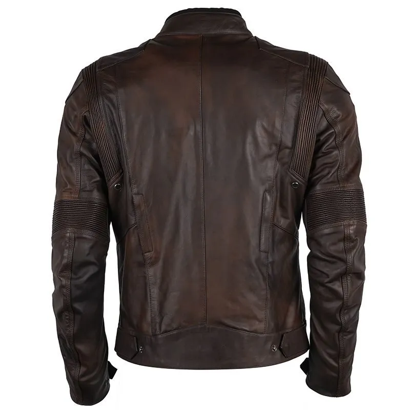 Dark Brown Leather Jacket for the Modern Gentleman