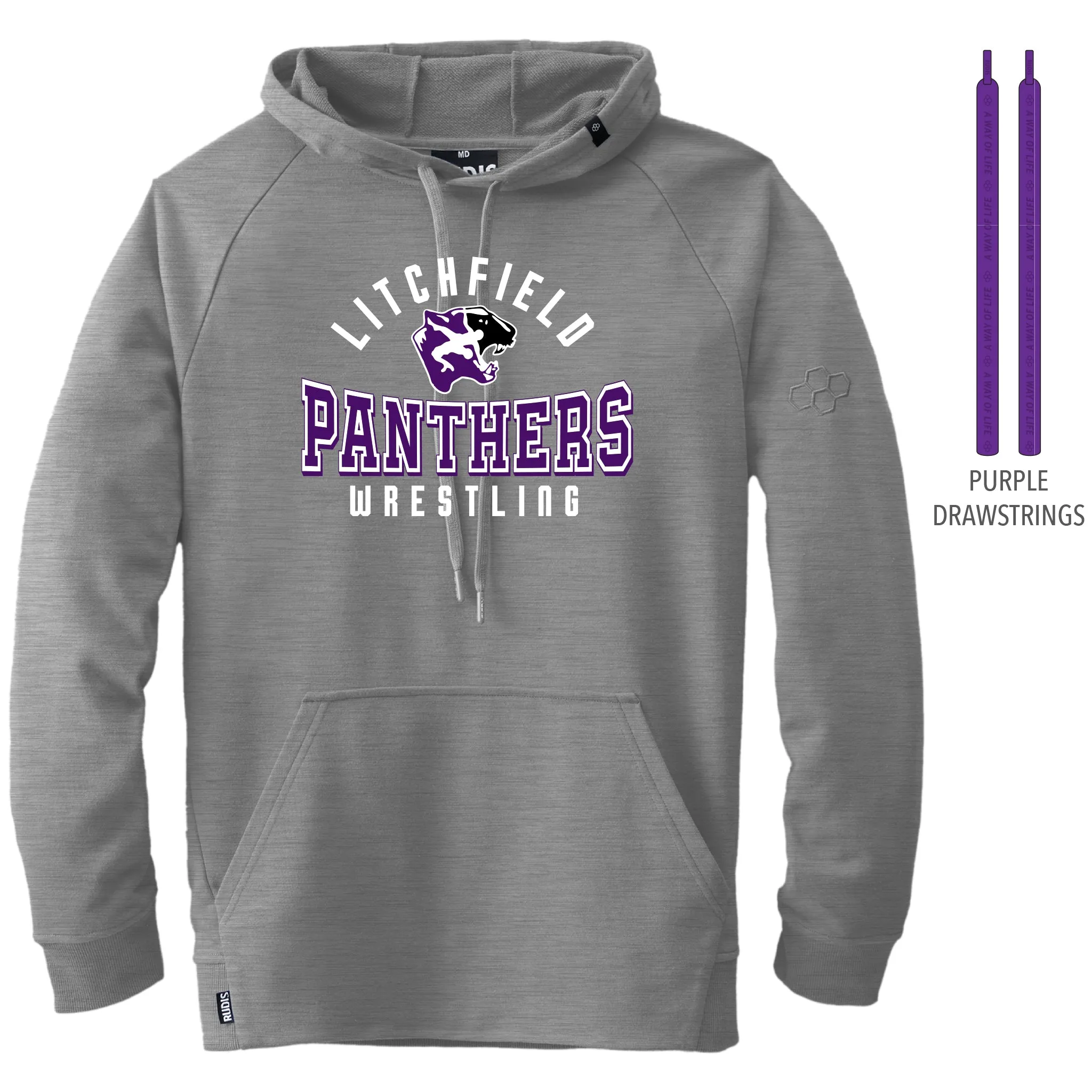 Elite Terry Hoodie-Unisex--Litchfield HS Team Store-