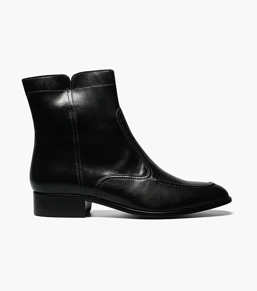 Essex Moc Toe Zipper Boot::Black