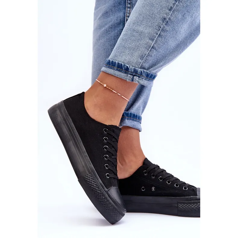 FB3 Classic Low Platform Sneakers Black Jazlyn