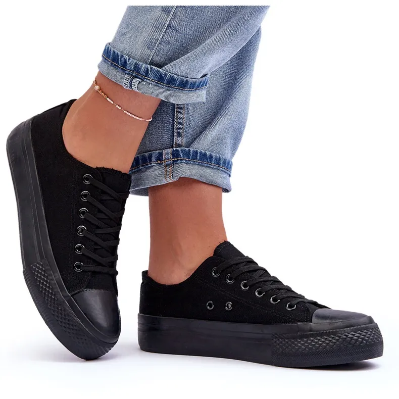 FB3 Classic Low Platform Sneakers Black Jazlyn