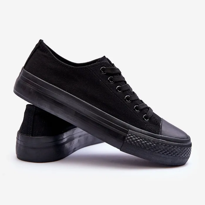 FB3 Classic Low Platform Sneakers Black Jazlyn