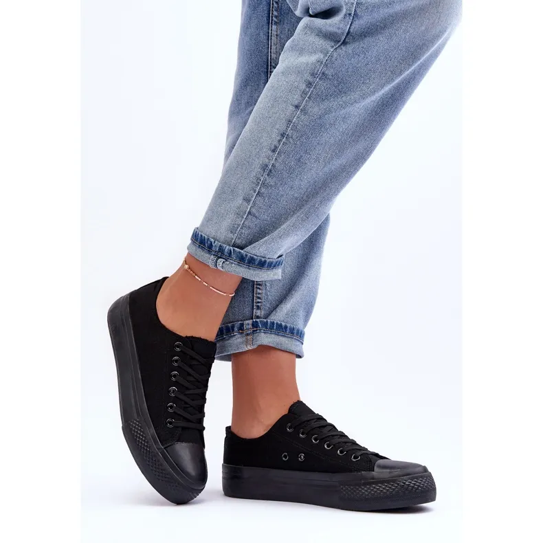 FB3 Classic Low Platform Sneakers Black Jazlyn