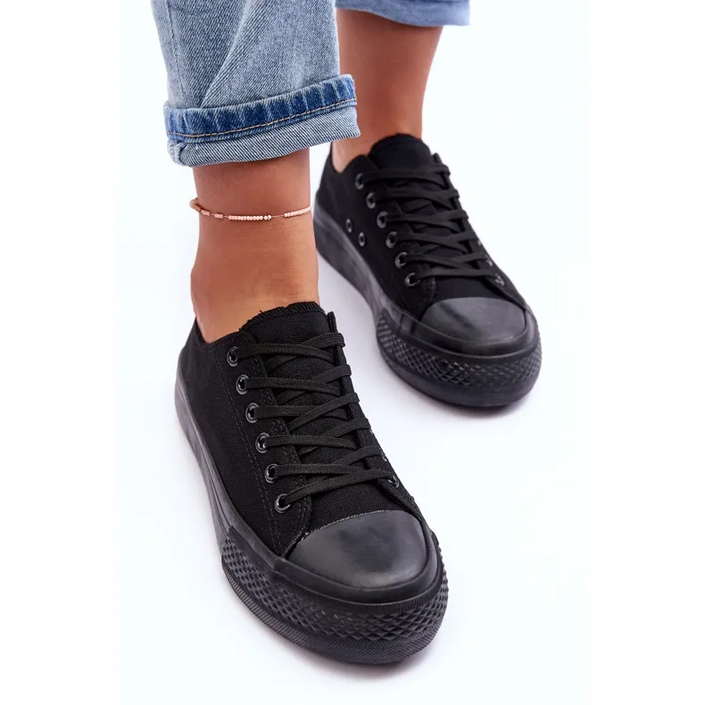 FB3 Classic Low Platform Sneakers Black Jazlyn