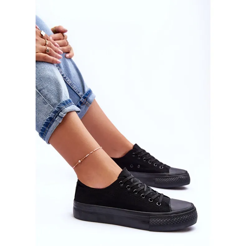 FB3 Classic Low Platform Sneakers Black Jazlyn