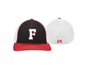 Finksburg Black/White/Red Fitted Hat