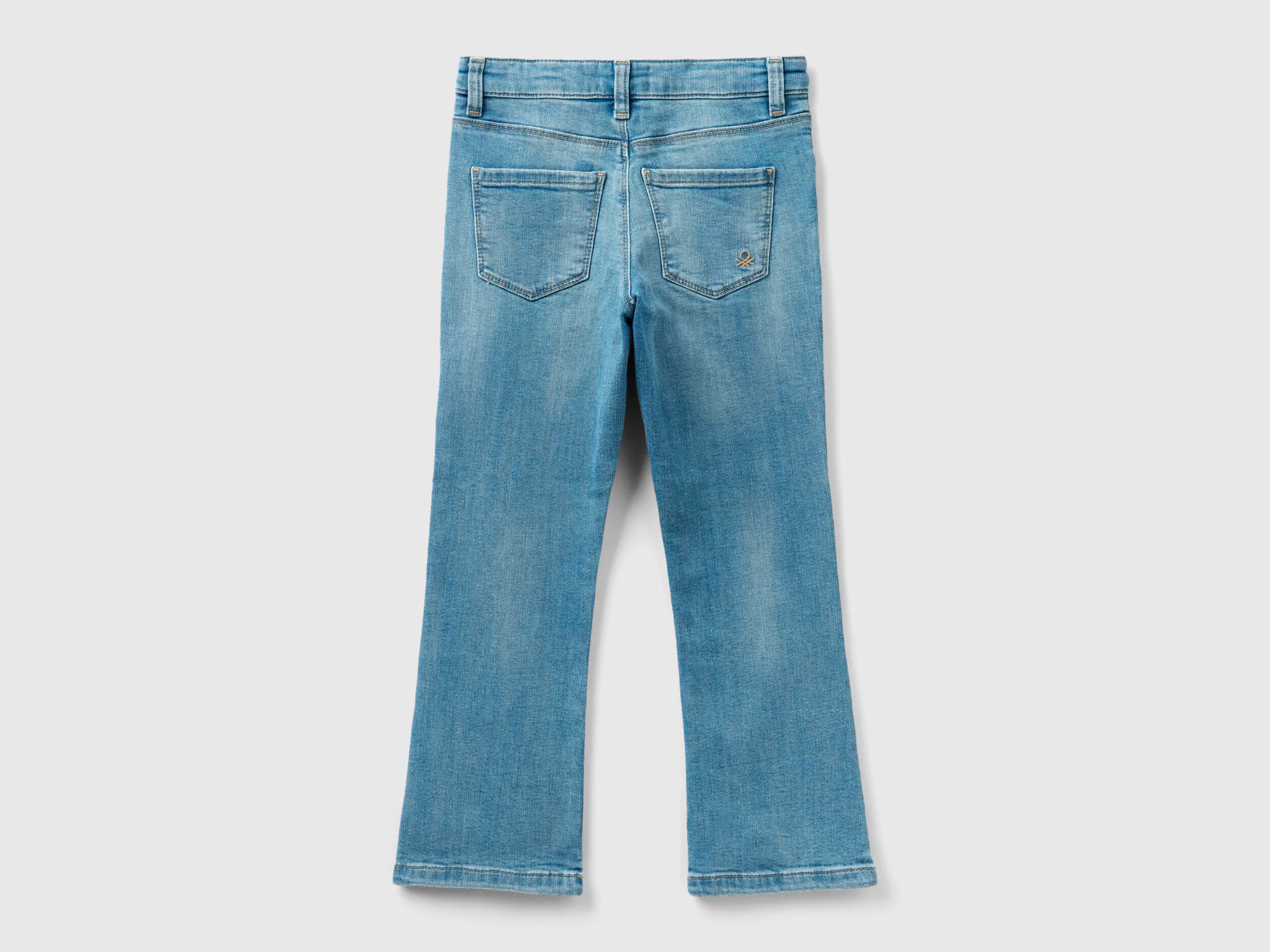 Five pocket flared jeans - Light Blue | Benetton