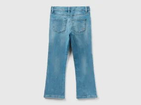 Five pocket flared jeans - Light Blue | Benetton