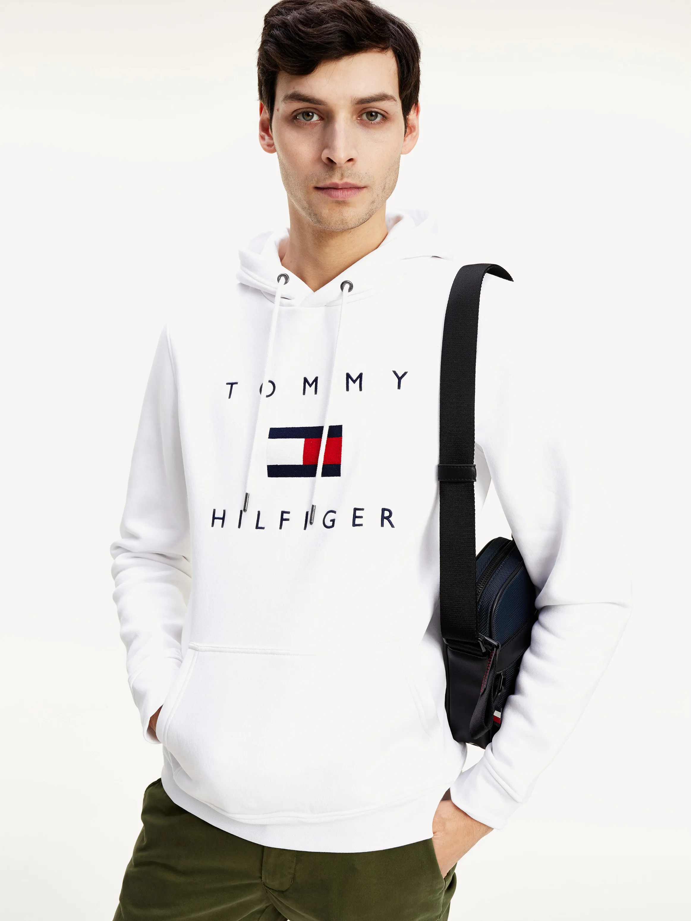 Flag Logo Cotton Blend Hoodie | Sweatshirts & Hoodies | Tommy Hilfiger