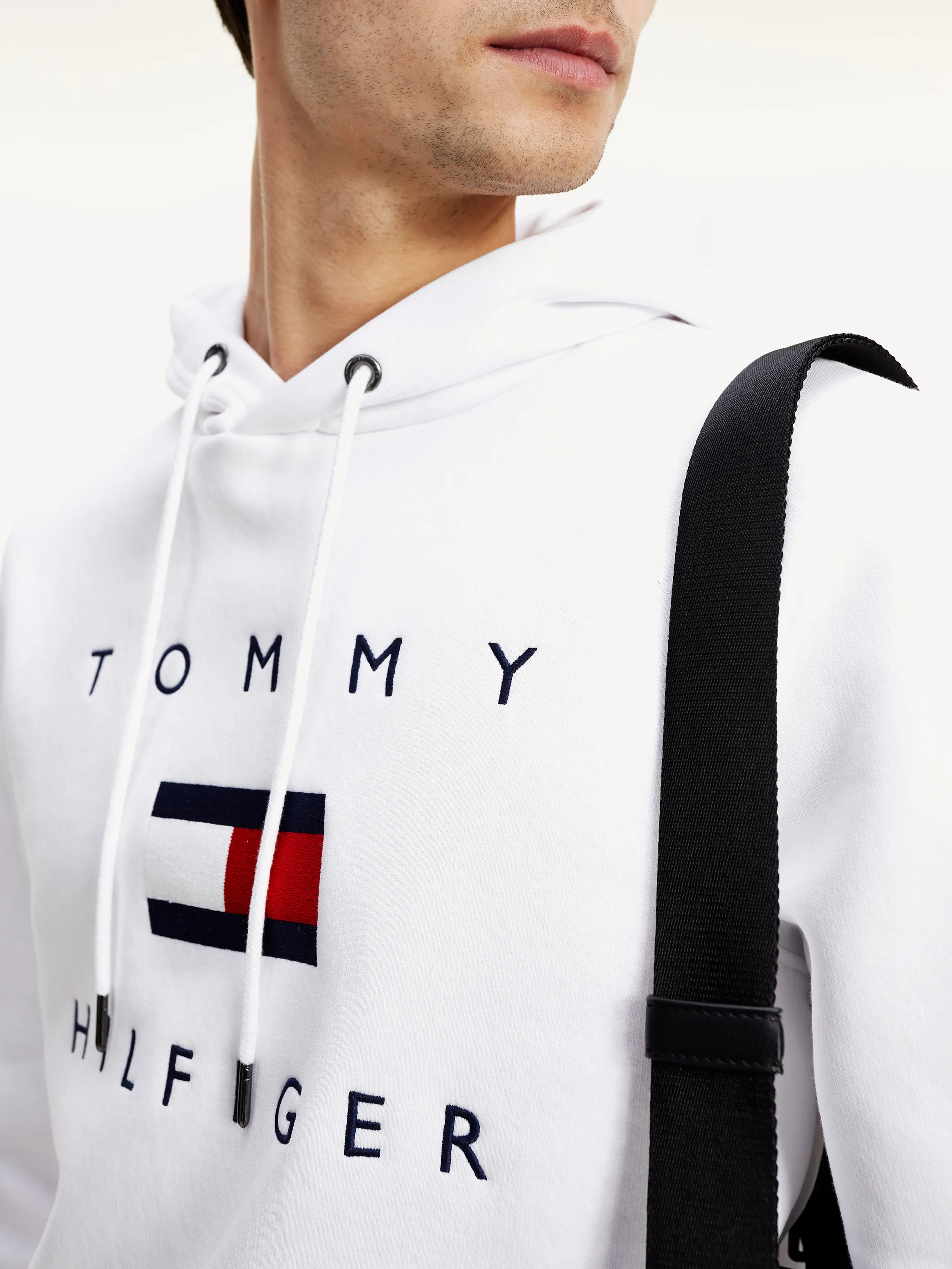 Flag Logo Cotton Blend Hoodie | Sweatshirts & Hoodies | Tommy Hilfiger