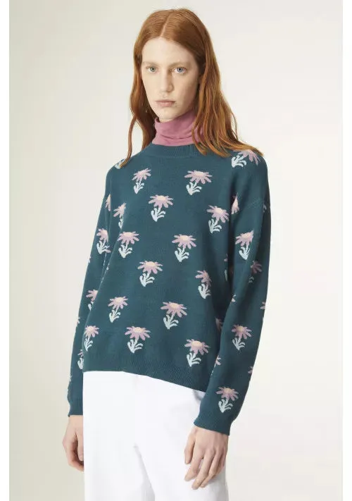 Floral Daisy Print Sweater