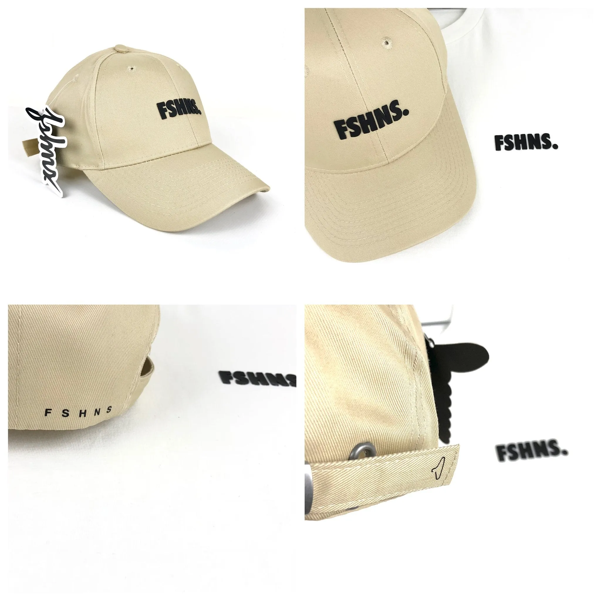 FSHNS Bold Logo Silicone Dad Hat (Khaki/Black)