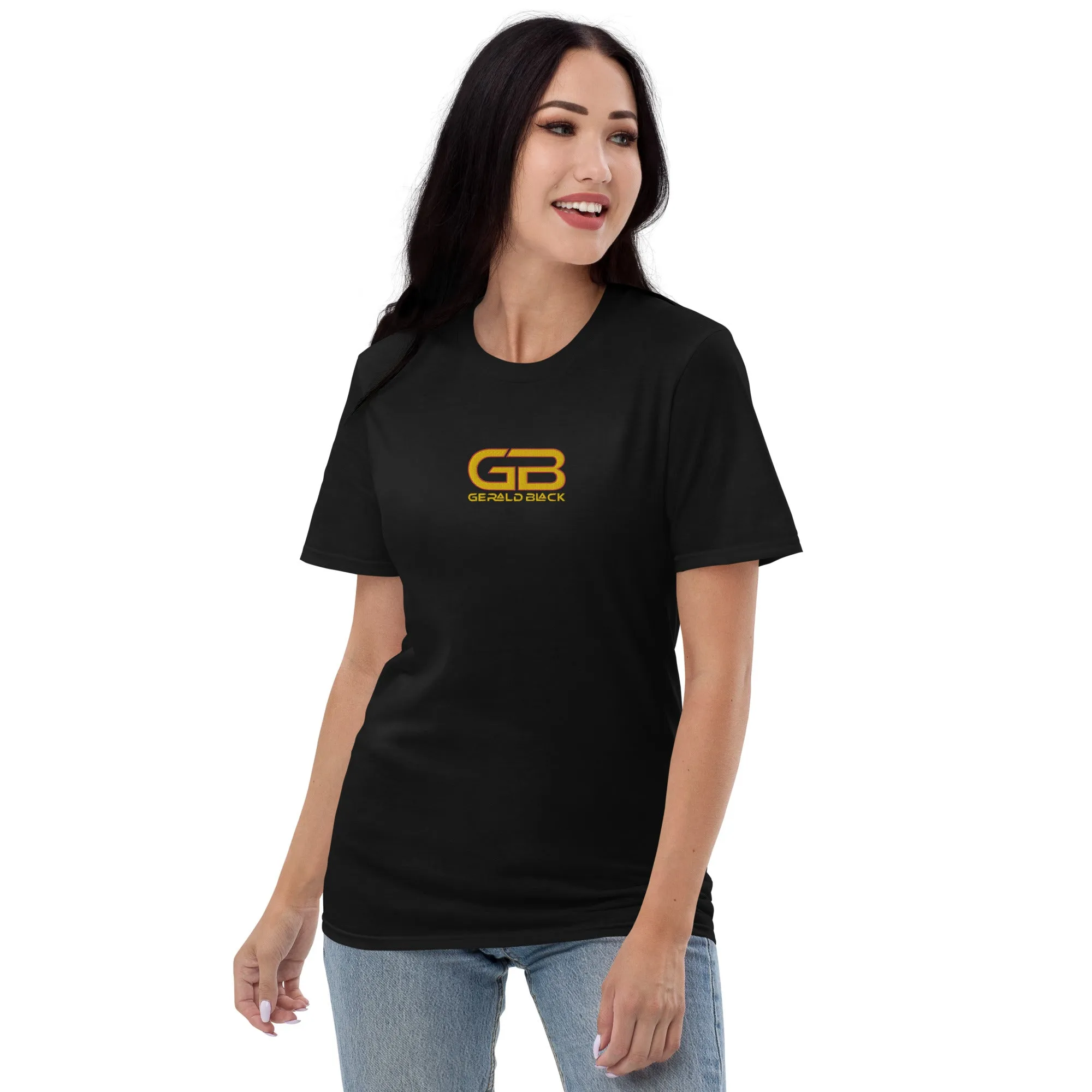 Gerald Black Unisex Embroidered Gold Label Short-Sleeve T-Shirt GDRD