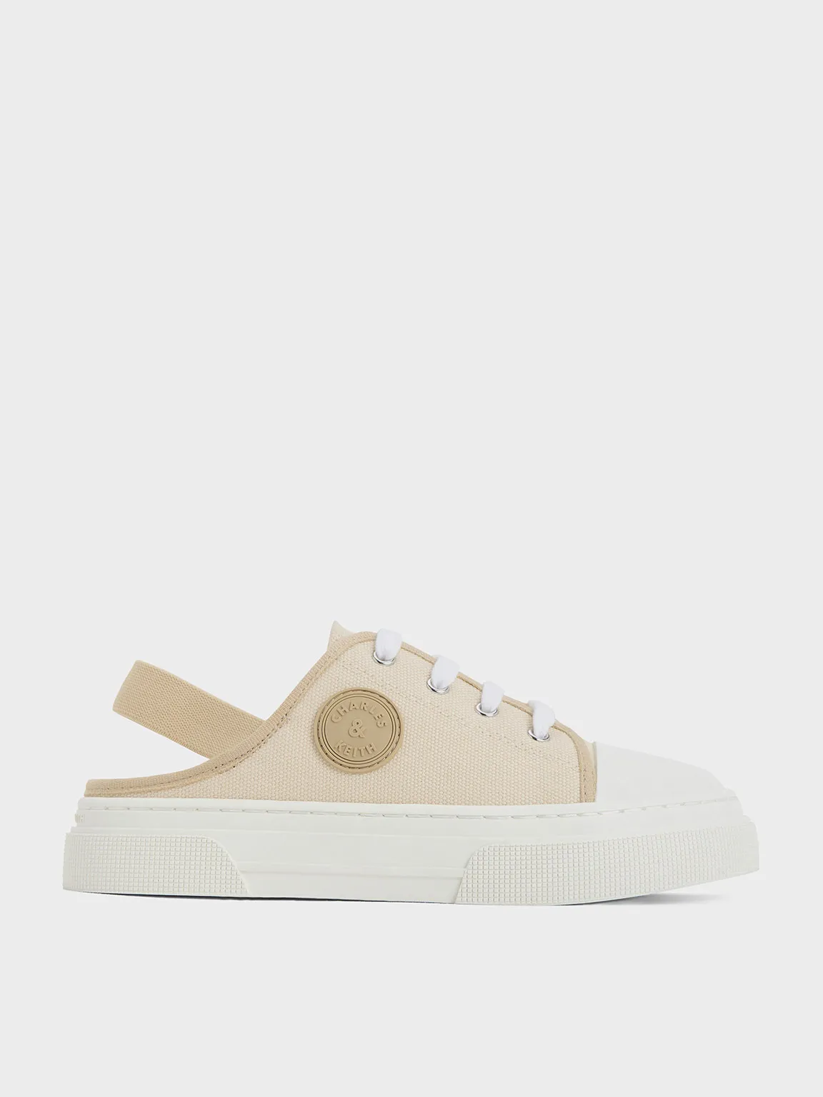 Girls' Kay Two-Tone Slingback Sneakers - Taupe