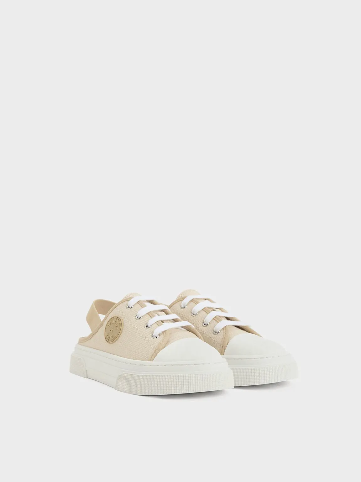 Girls' Kay Two-Tone Slingback Sneakers - Taupe