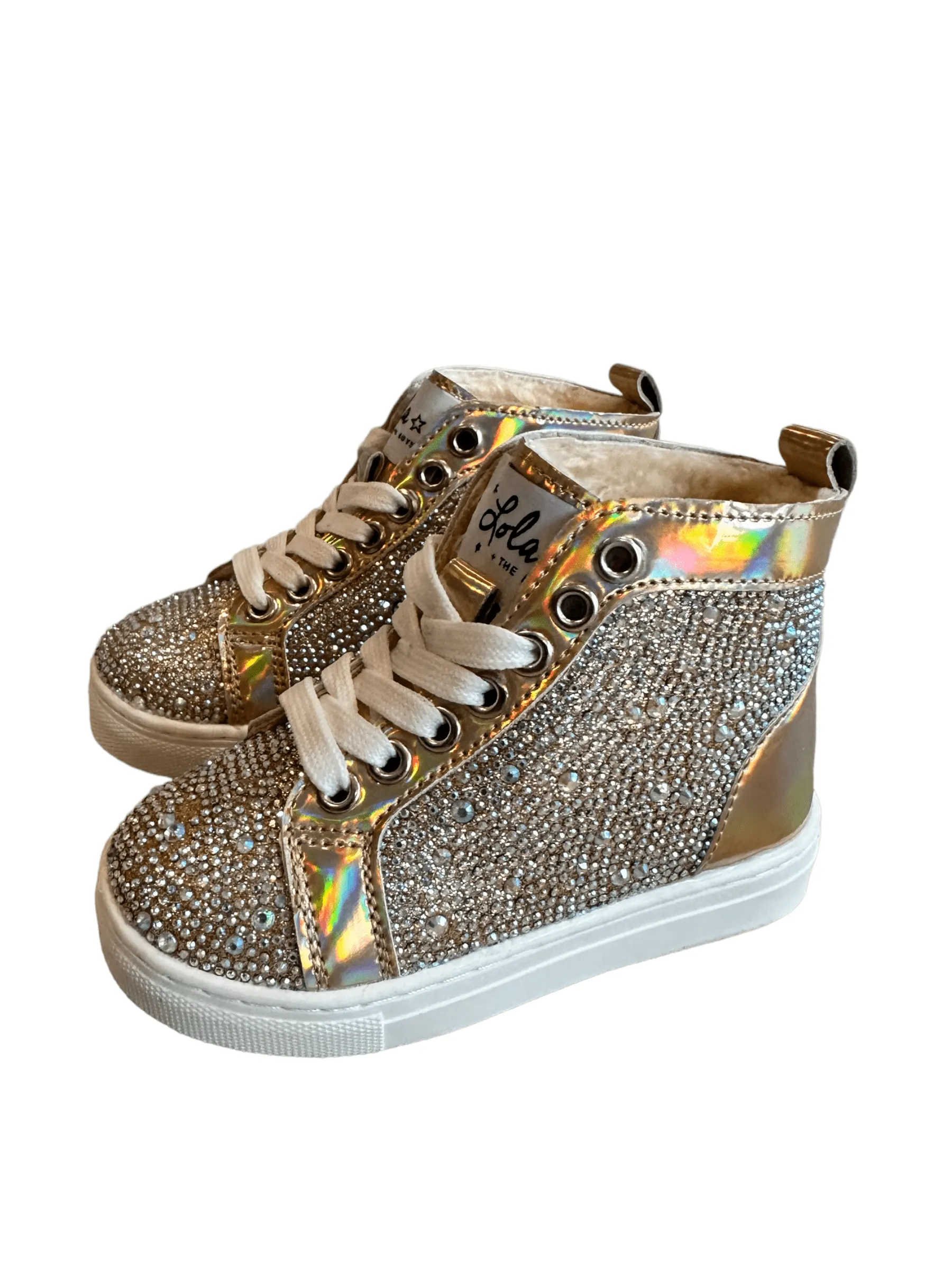 Gold Crystal Hologram Hightops