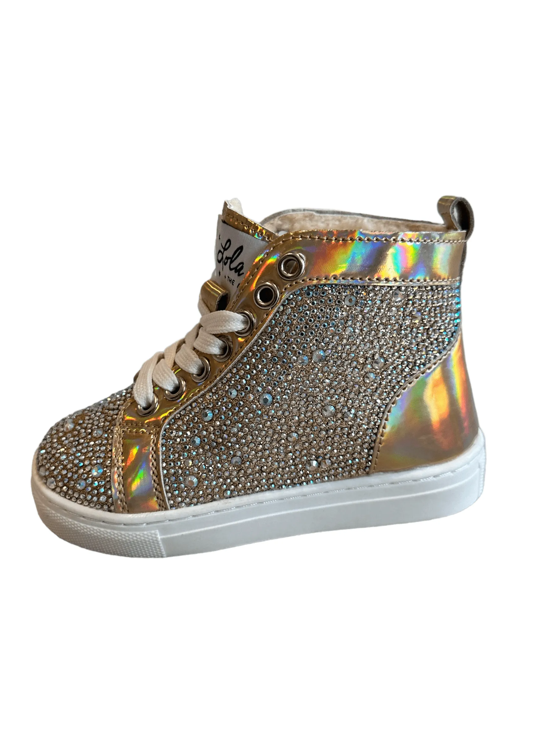 Gold Crystal Hologram Hightops