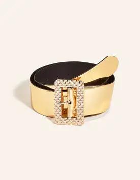 Golden Waist Belt With Buckle