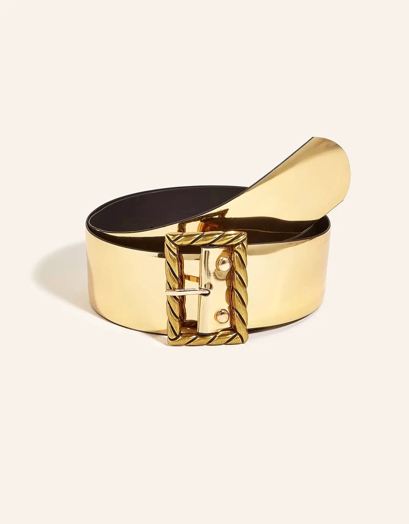 Golden Waist Belt With Buckle