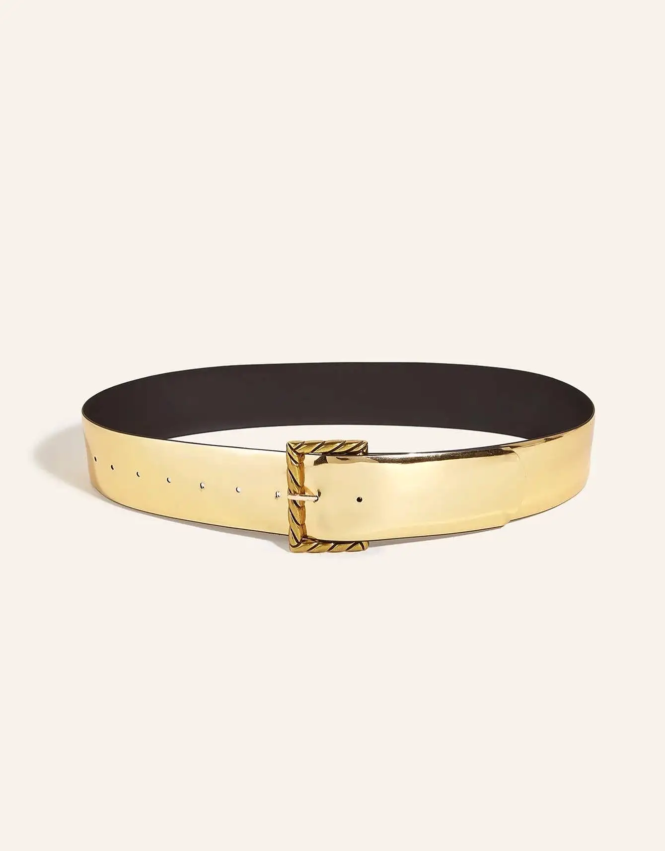 Golden Waist Belt With Buckle