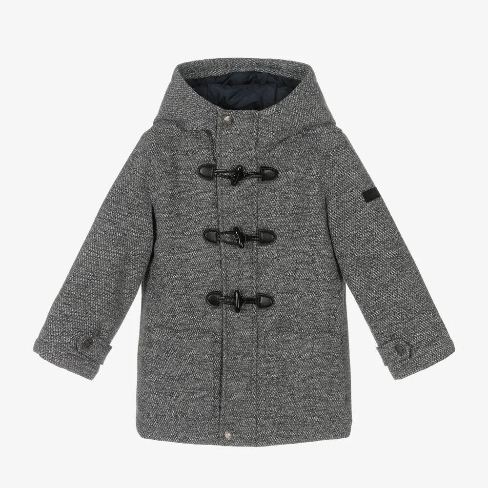 Grey Duffle Hooded Coat