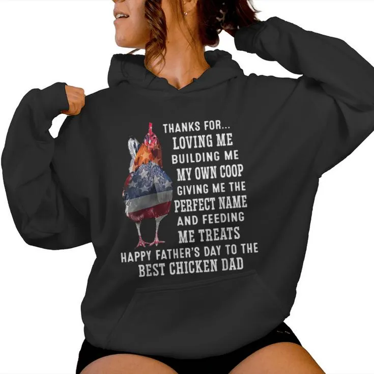 Happy Father's Day To The Best Chicken Dad Women Hoodie