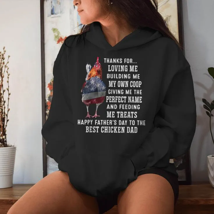 Happy Father's Day To The Best Chicken Dad Women Hoodie