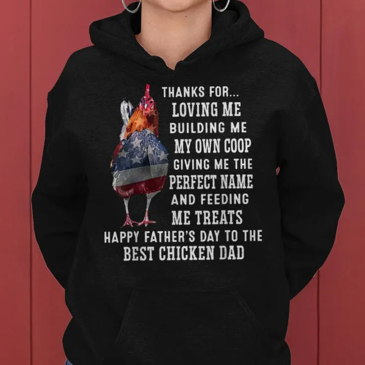 Happy Father's Day To The Best Chicken Dad Women Hoodie