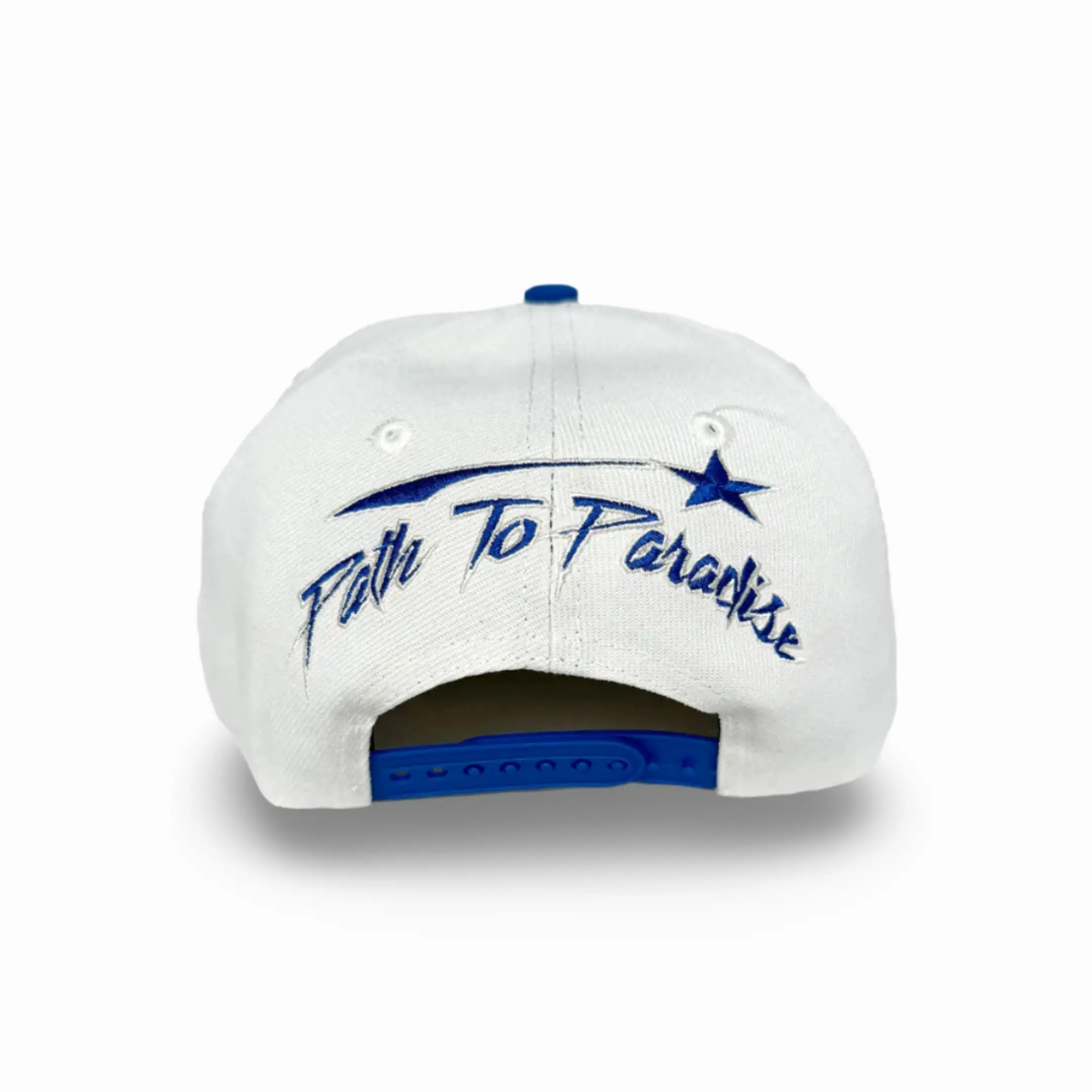 Hellstar Sports Snapback Hat 'Shark Teeth' Off White / Royal Blue SS24