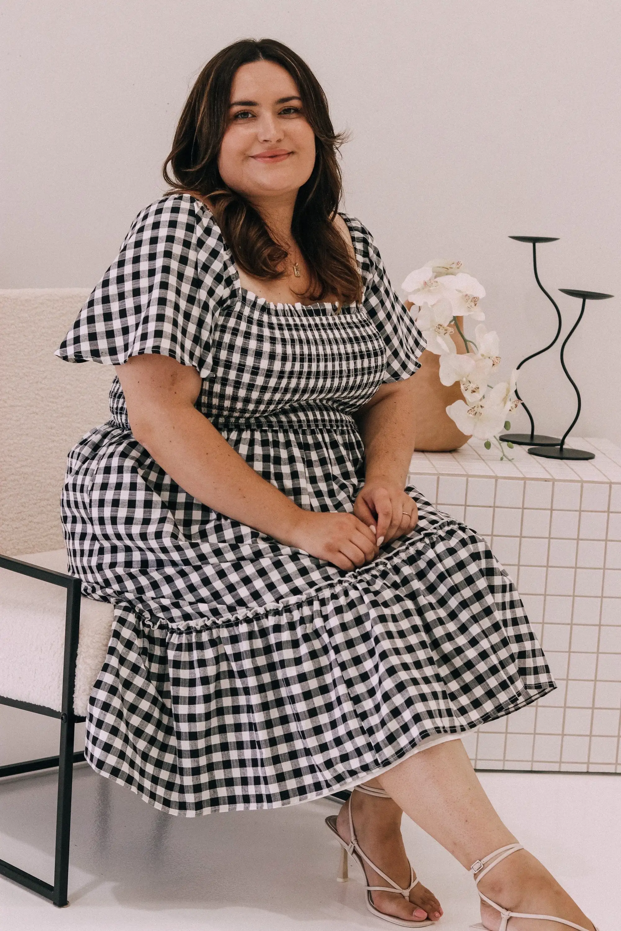 Honey Mini - Black & White Gingham