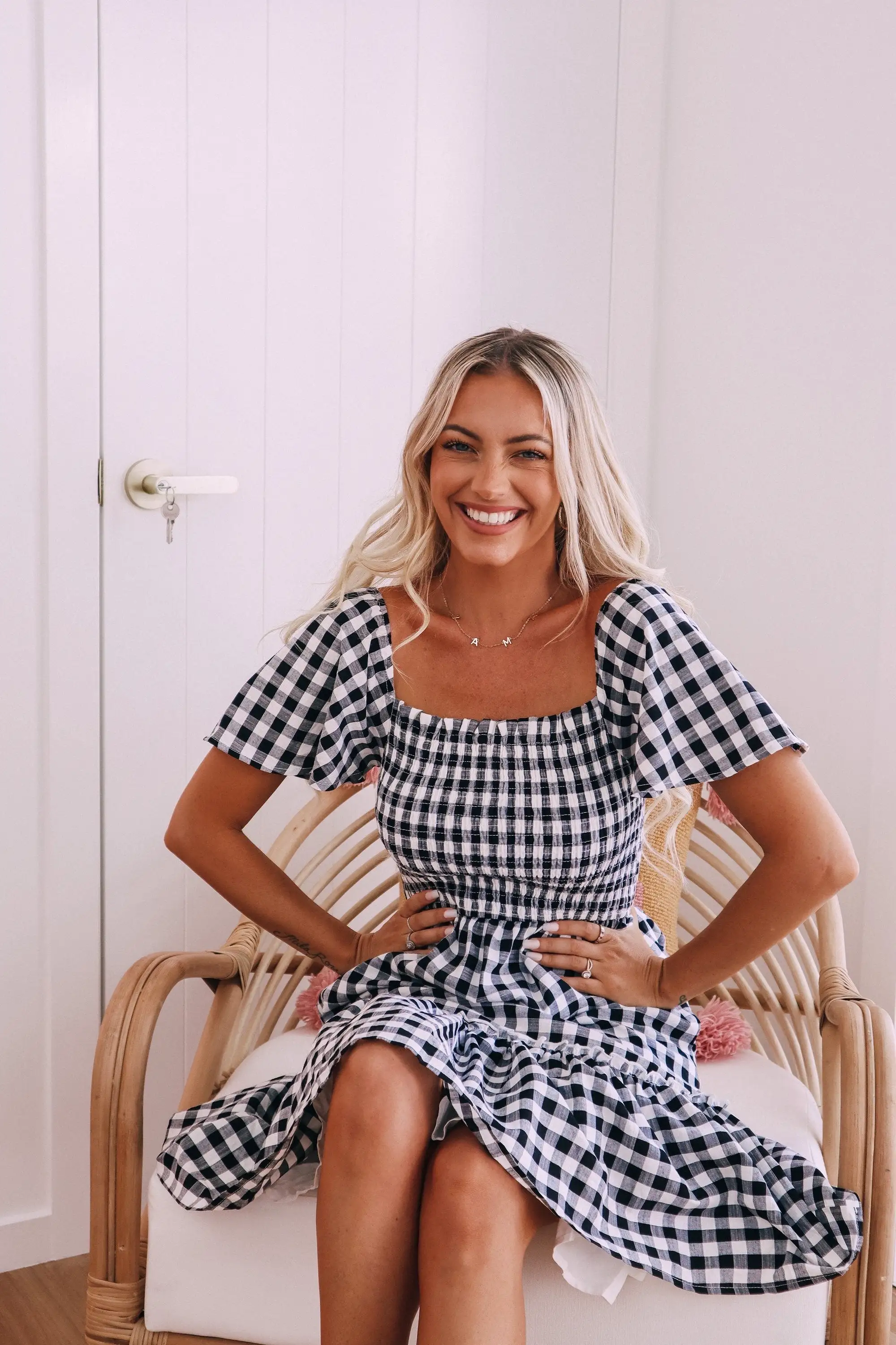 Honey Mini - Black & White Gingham