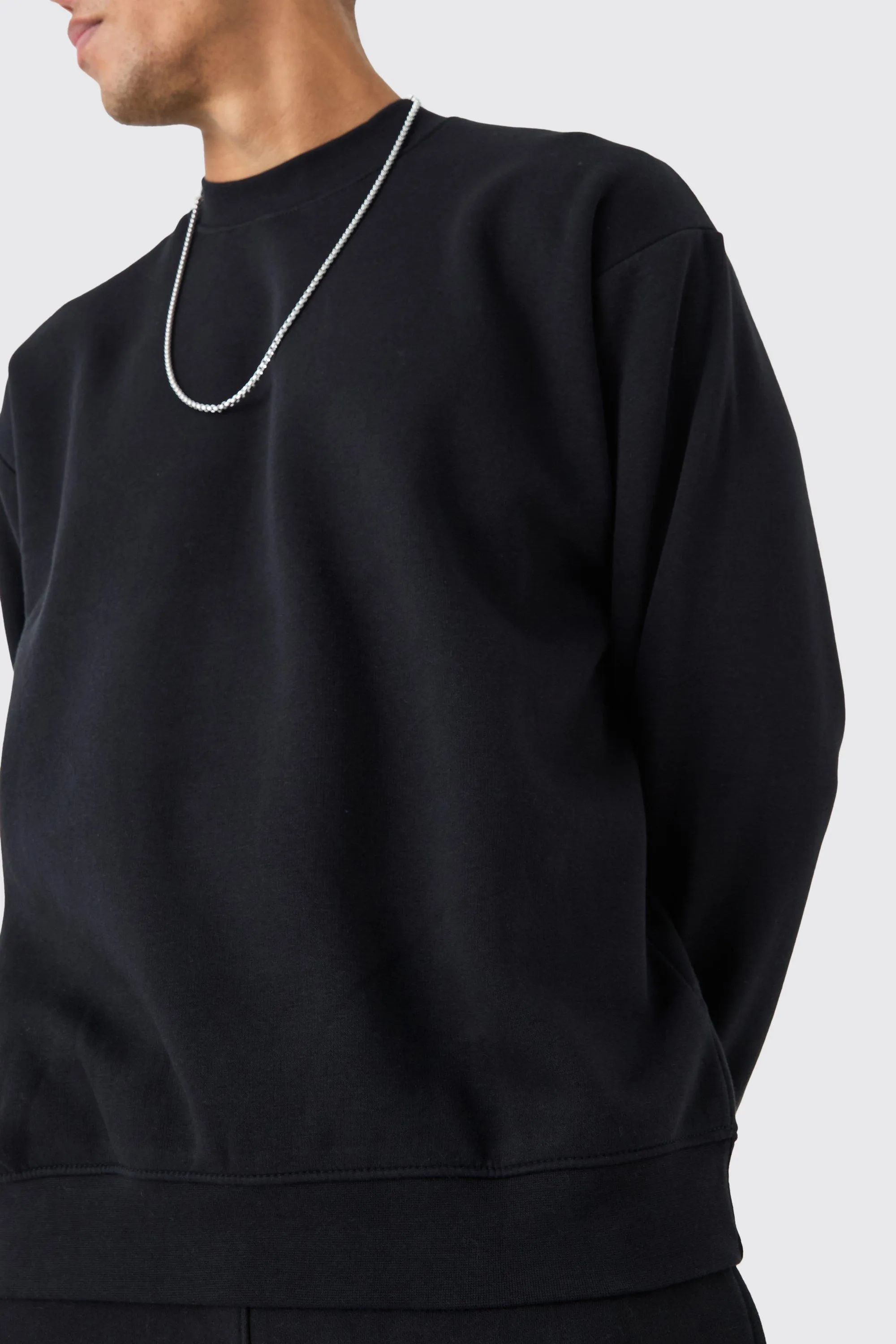 Hoodies & Sweatshirts | Oversized Extended Neck Sweatshirt | boohooMAN