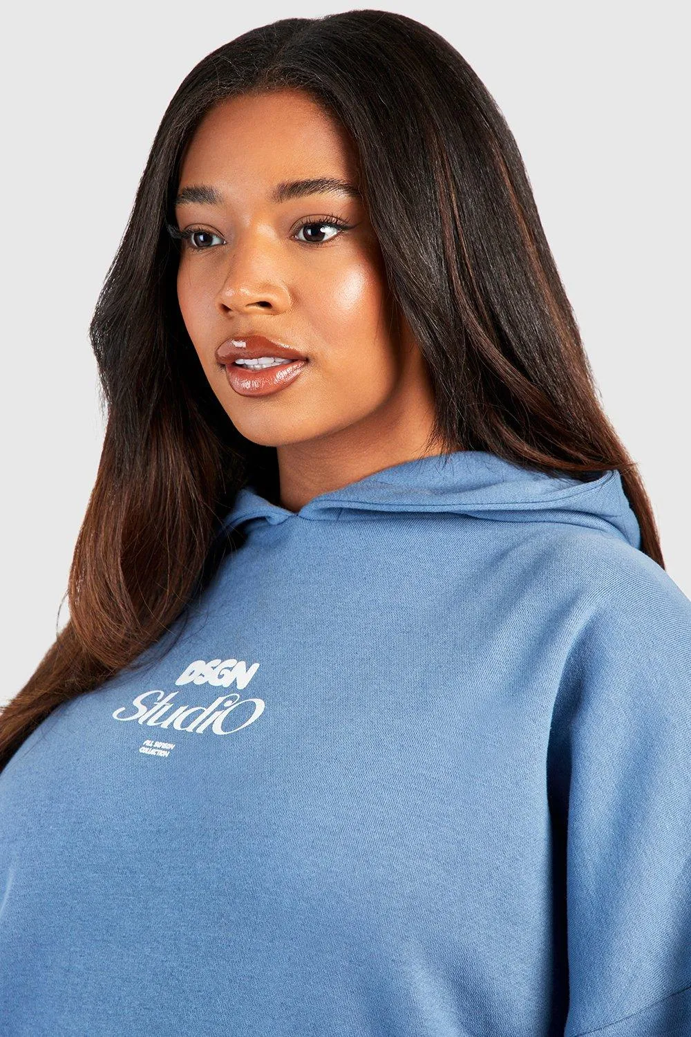 Hoodies & Sweatshirts | Plus Dsgn Puff Print Oversized Hoodie | boohoo