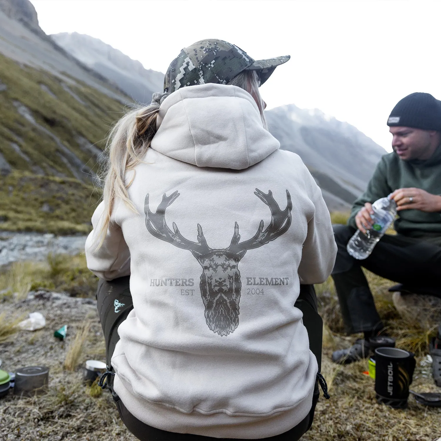 HUNTERS ELEMENT LADIES ALPHA STAG HOODIE (OAT)