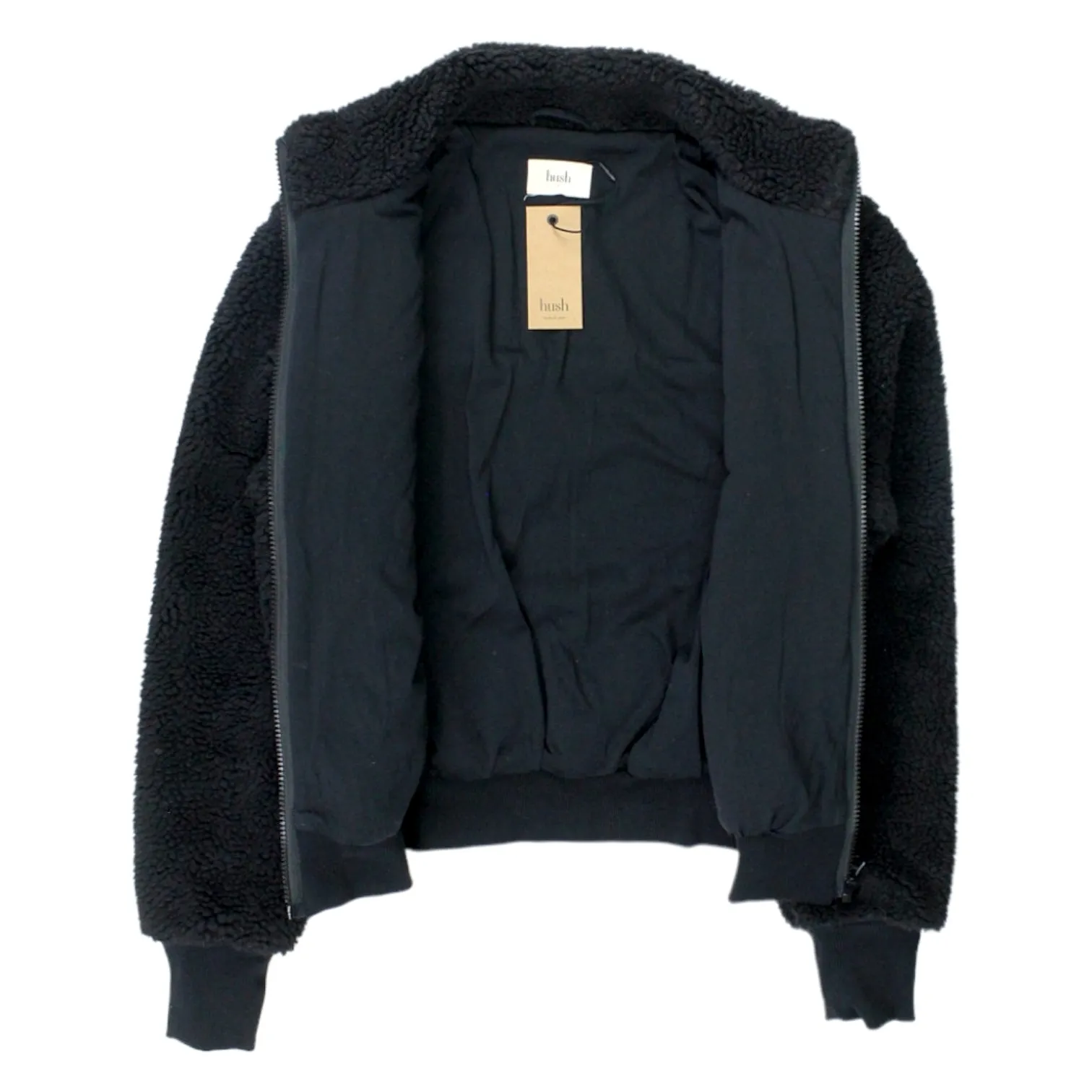 Hush Black Teddy Bomber Jacket