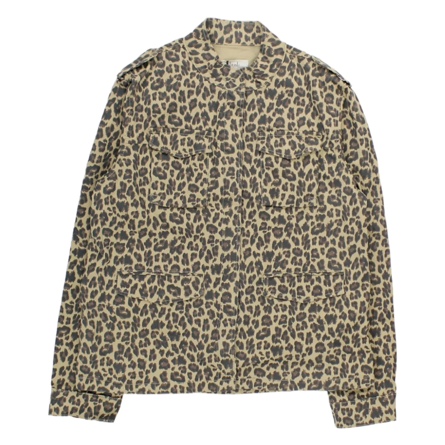 Hush Cream Leopard Military Style Jacket