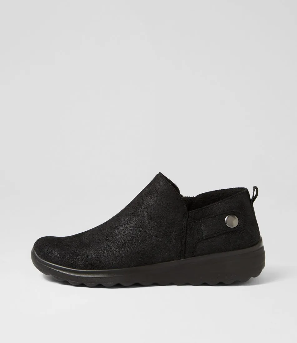 I LOVE BILLY Nalen Black Microsuede Sneakers