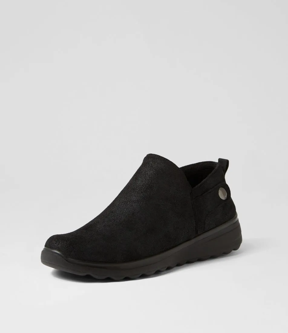 I LOVE BILLY Nalen Black Microsuede Sneakers