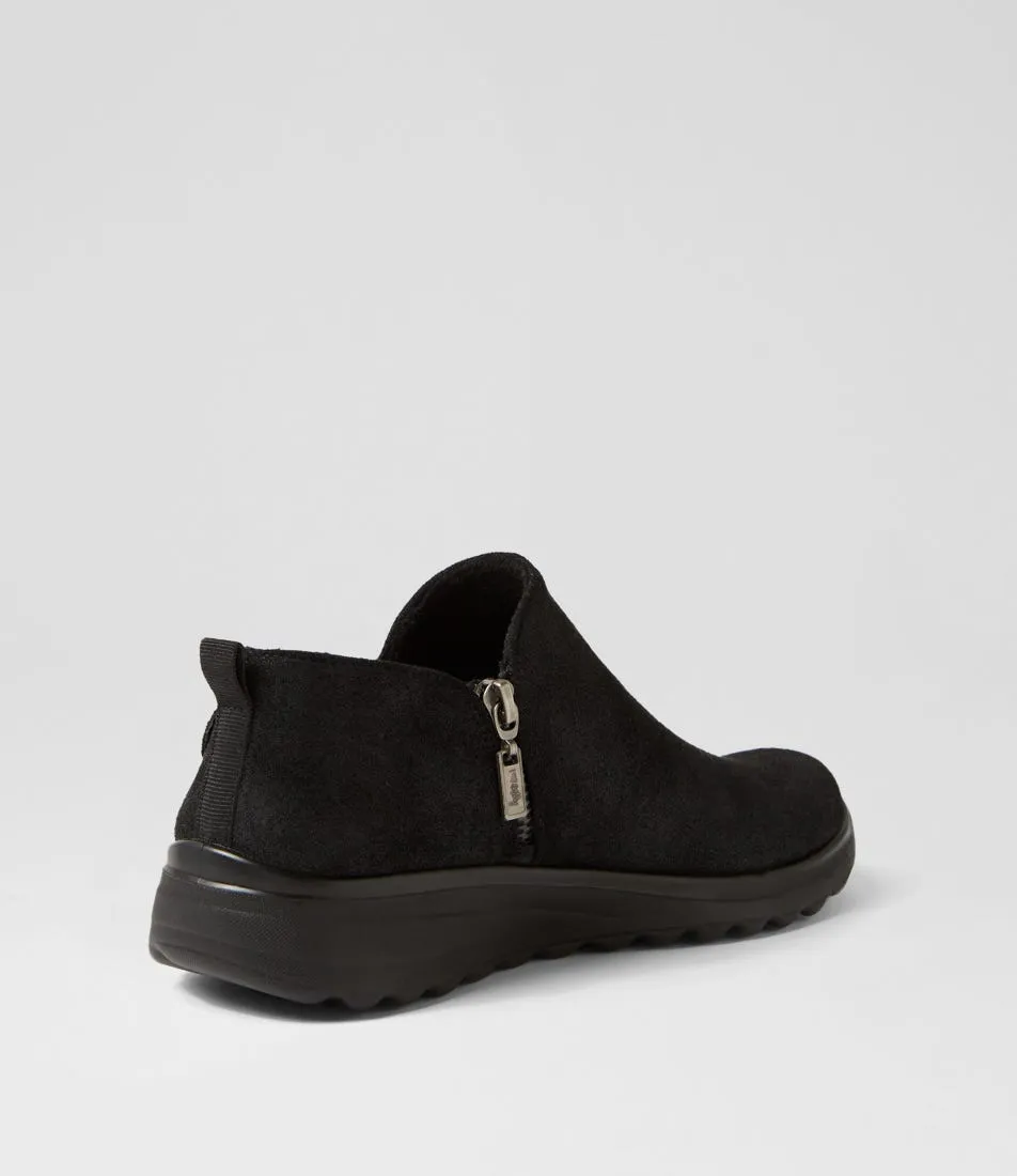 I LOVE BILLY Nalen Black Microsuede Sneakers