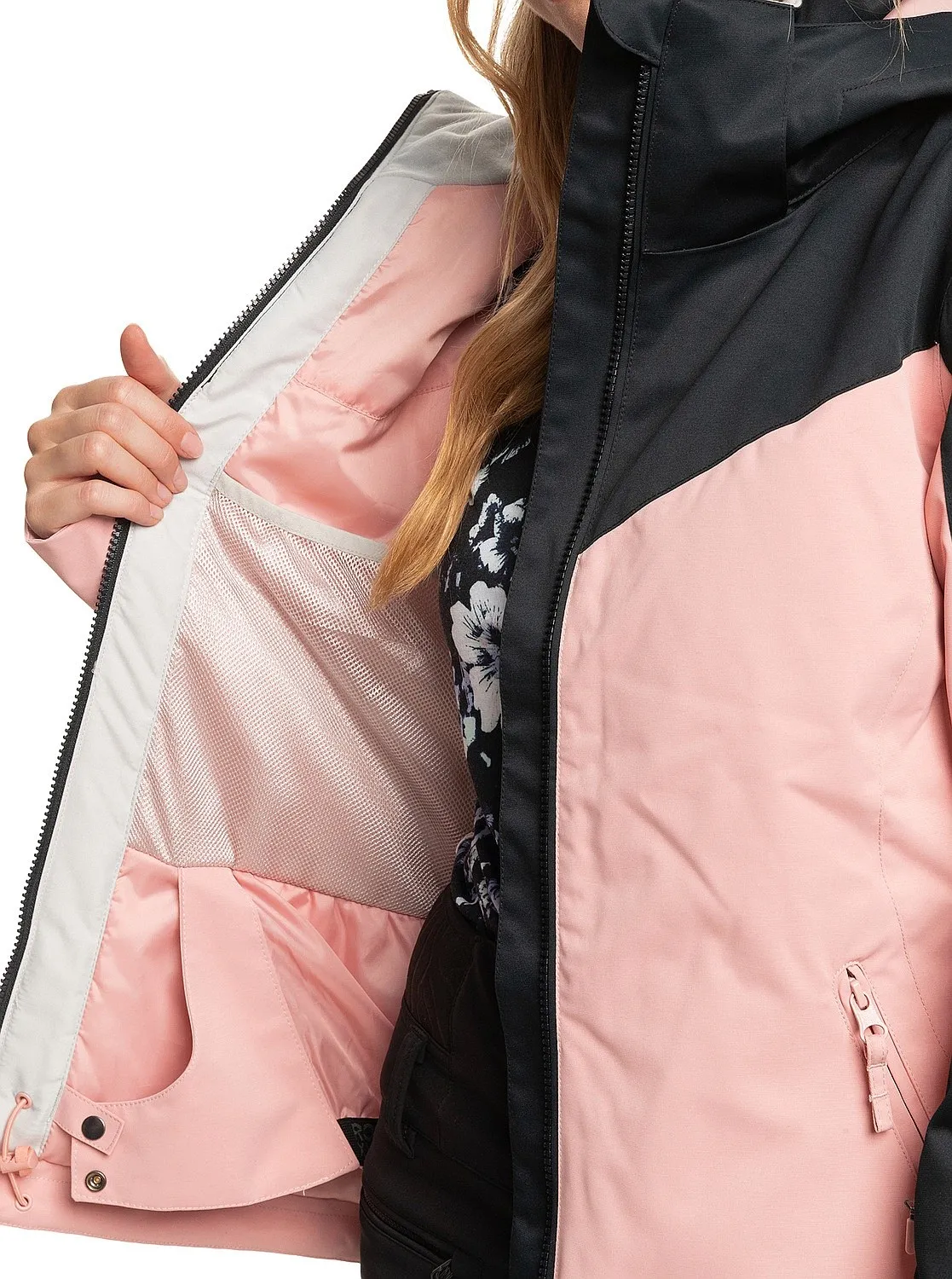 jacket Roxy Free Jet Block - MGD0/Mellow Rose - women´s