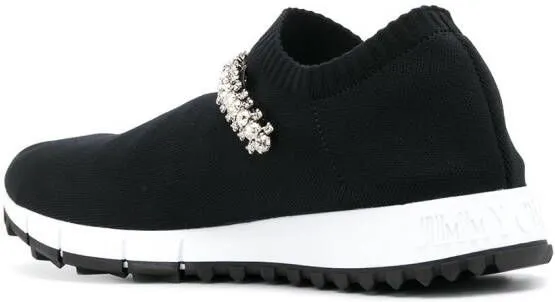 Jimmy Choo Verona knit embellished sneakers Black