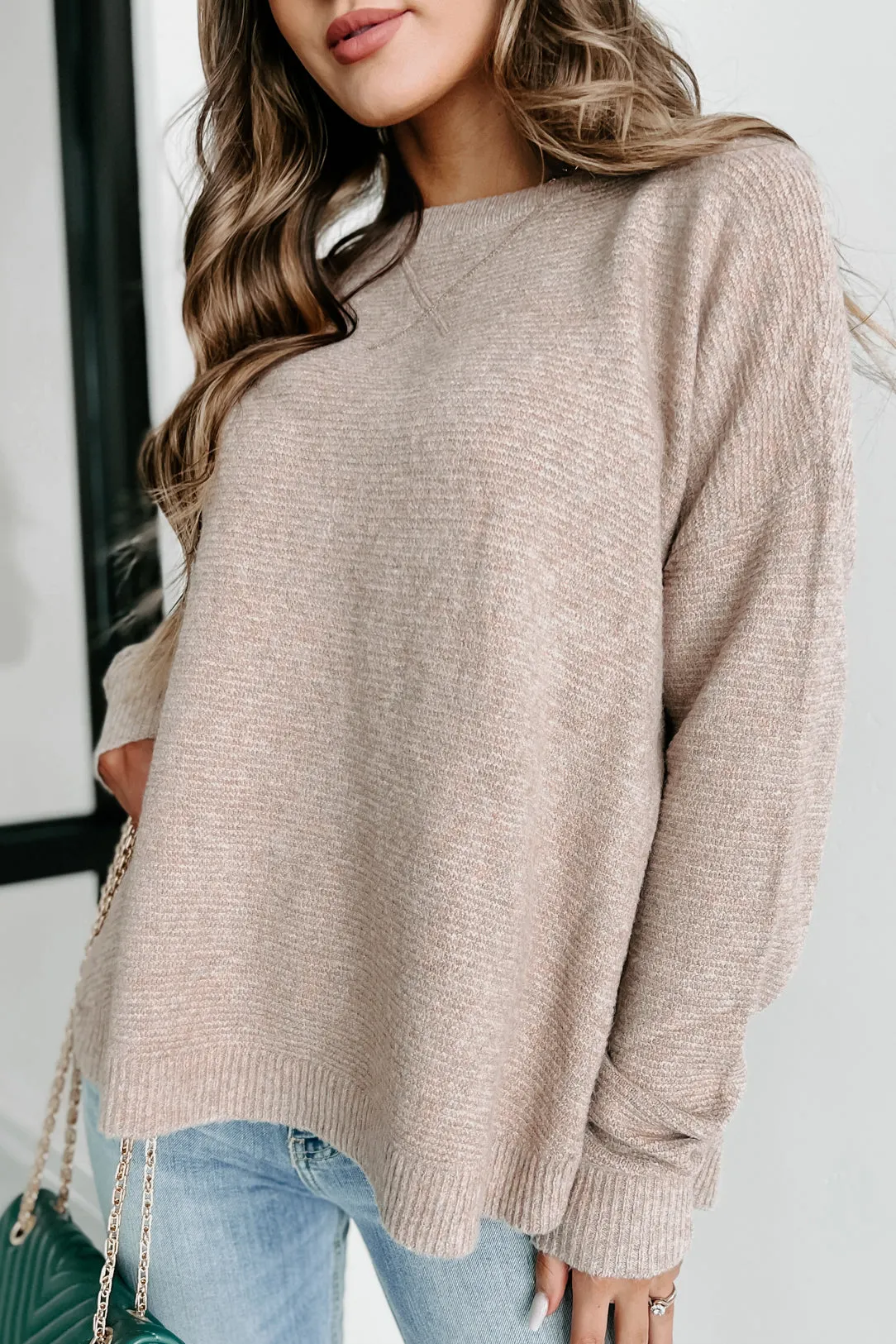 Keep It Going Long Sleeve Sweater (Sandstone)