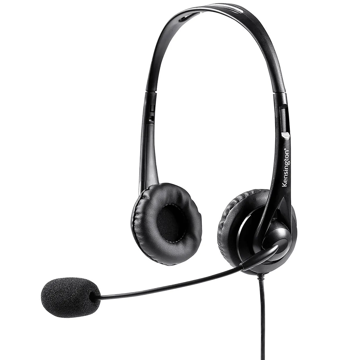 Kensington Stereo USB Headset With Mic And Volume Control Headphone Black