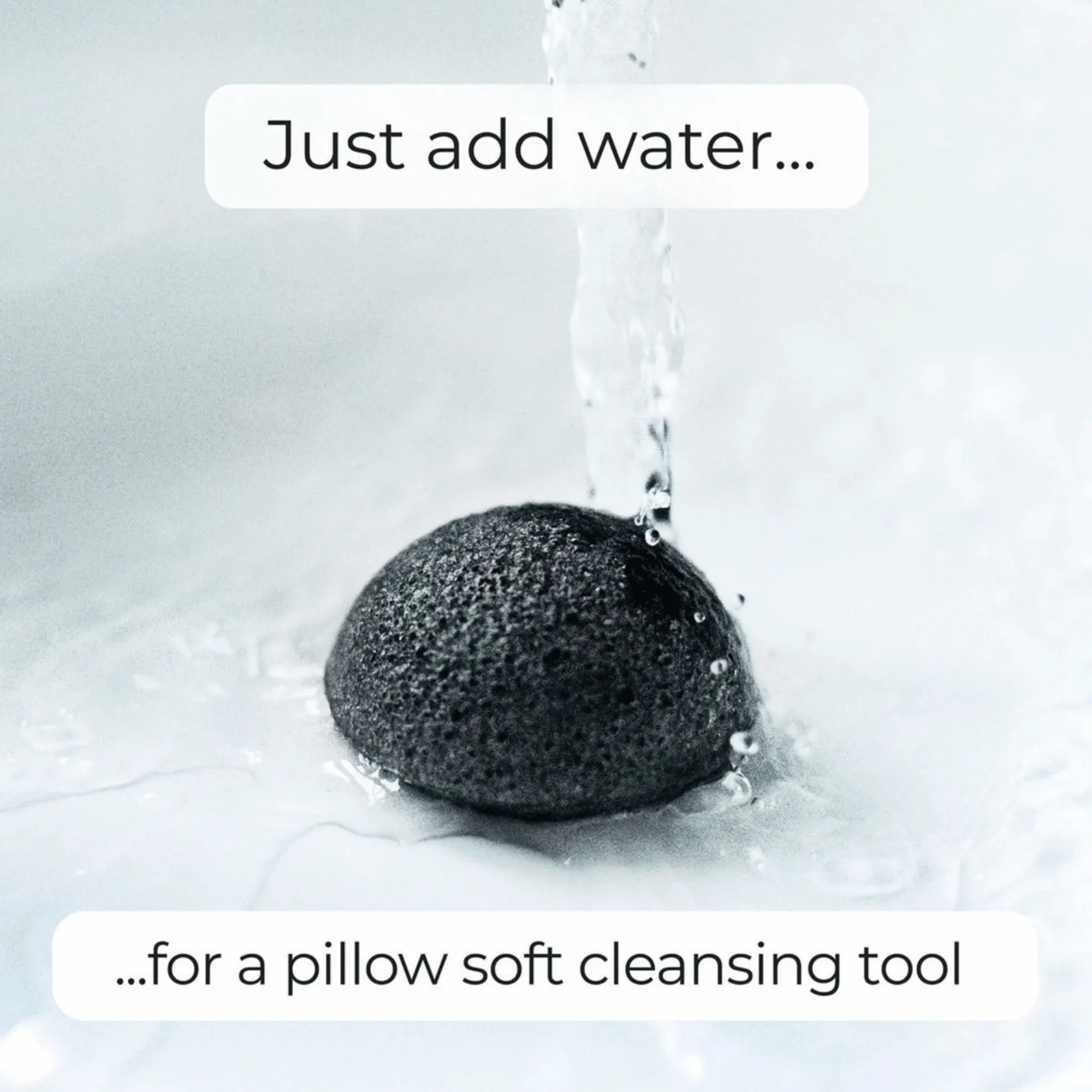 Konjac Facial Sponge with Bamboo Charcoal