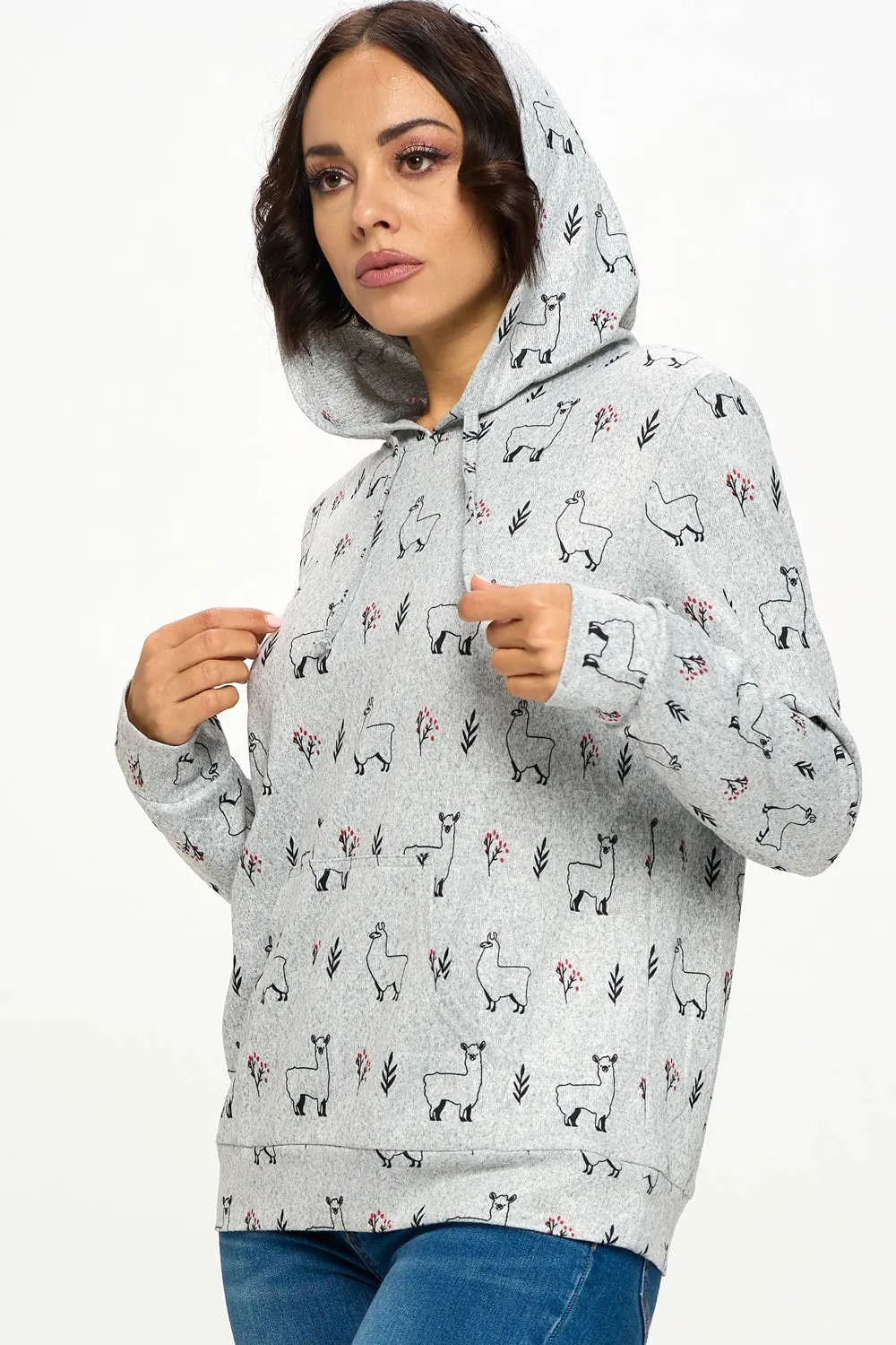 LA Soul Lightweight Hoodie - Llama